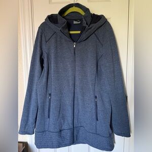 Athleta Heathered Blue Full Zip